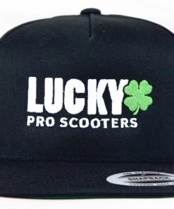 Lucky Scooters Lucky Solid Logo Flat Bill Snapback Hat Lifestyle