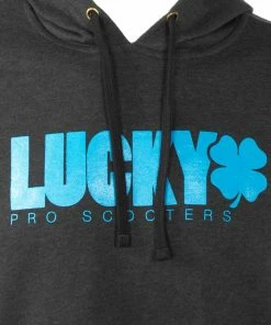 Lucky Scooters Lifestyle Lucky Solid Logo Hoodie - Charcoal