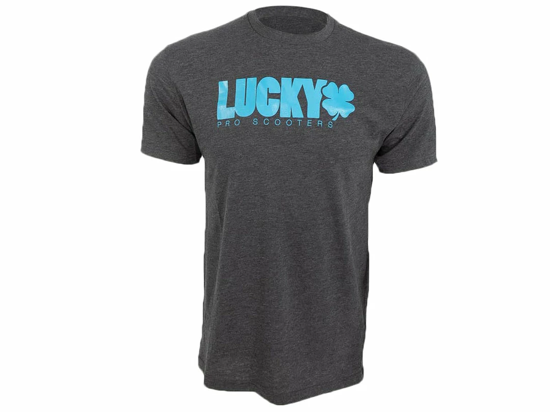 Budget 😉 Lucky Scooters Lucky Solid Logo T-shirt Charcoal 🌟 3 Lucky Scooters Lucky Solid Logo T-shirt Charcoal