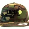 Lucky Scooters Lucky Solid Logo Flat Bill Snapback Hat Camo
