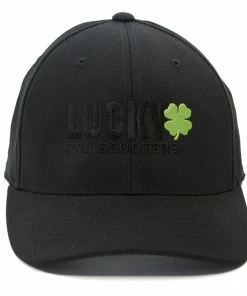 Lucky Flexfit 110 Curved Bill Hat Black Logo Lifestyle