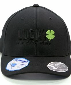 Lucky Flexfit 110 Curved Bill Hat Black Logo Lifestyle