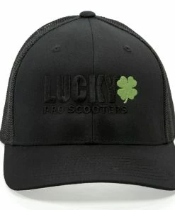 Lucky Mesh Back Hat Black Logo Lifestyle