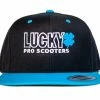 Lucky Scooters Lucky Solid Logo Teal Flat Bill Snapback Hat